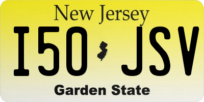 NJ license plate I50JSV