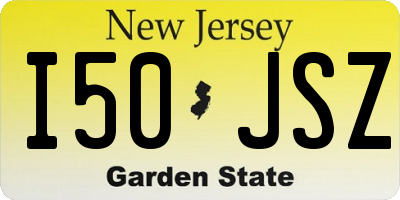 NJ license plate I50JSZ
