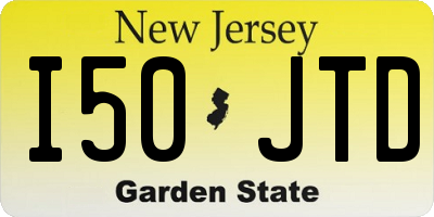 NJ license plate I50JTD