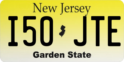 NJ license plate I50JTE