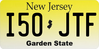 NJ license plate I50JTF