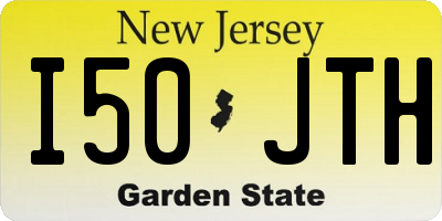 NJ license plate I50JTH