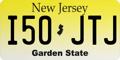 NJ license plate I50JTJ