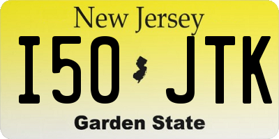 NJ license plate I50JTK