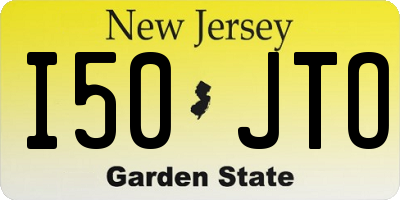 NJ license plate I50JTO