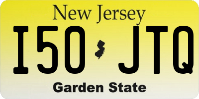 NJ license plate I50JTQ