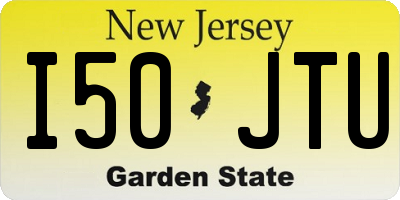 NJ license plate I50JTU
