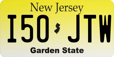 NJ license plate I50JTW