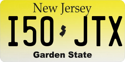 NJ license plate I50JTX
