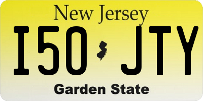 NJ license plate I50JTY