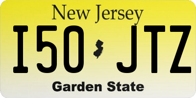 NJ license plate I50JTZ