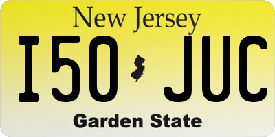 NJ license plate I50JUC