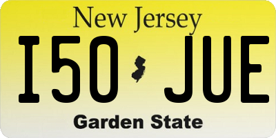 NJ license plate I50JUE