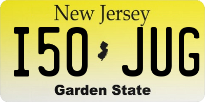 NJ license plate I50JUG