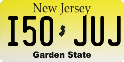 NJ license plate I50JUJ