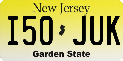 NJ license plate I50JUK