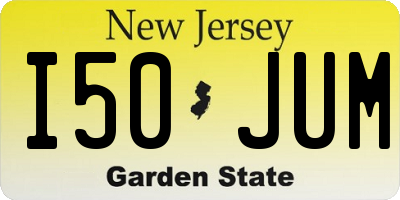 NJ license plate I50JUM