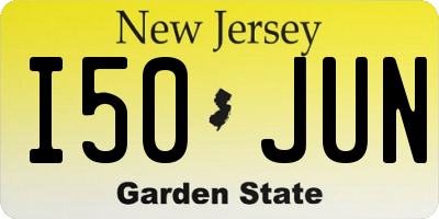 NJ license plate I50JUN