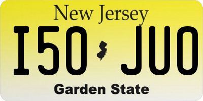 NJ license plate I50JUO