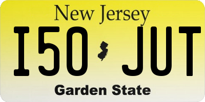NJ license plate I50JUT