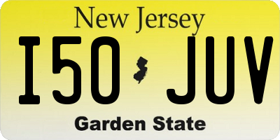 NJ license plate I50JUV
