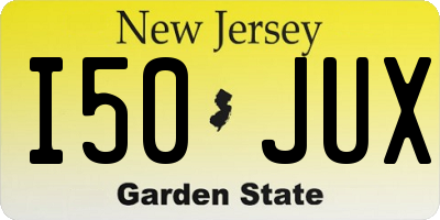 NJ license plate I50JUX