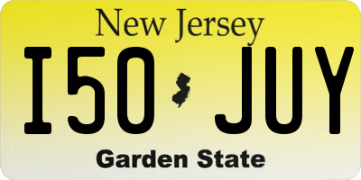 NJ license plate I50JUY