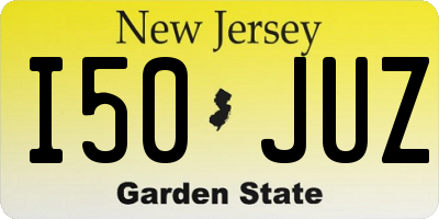 NJ license plate I50JUZ