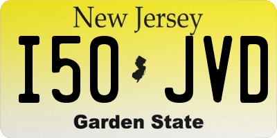 NJ license plate I50JVD