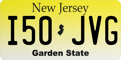 NJ license plate I50JVG