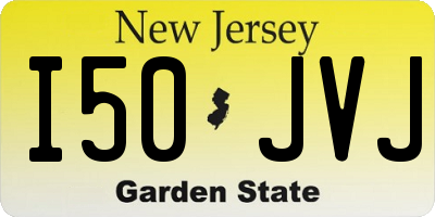 NJ license plate I50JVJ