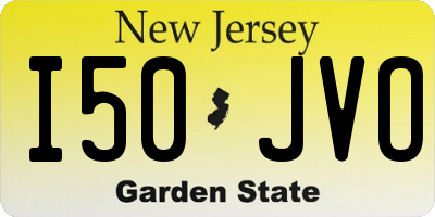 NJ license plate I50JVO