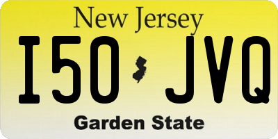 NJ license plate I50JVQ