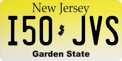 NJ license plate I50JVS