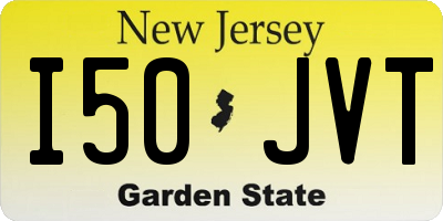 NJ license plate I50JVT