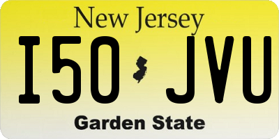 NJ license plate I50JVU