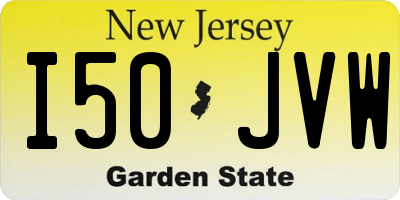 NJ license plate I50JVW