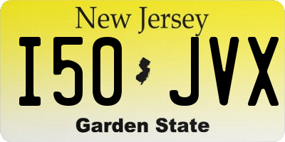 NJ license plate I50JVX