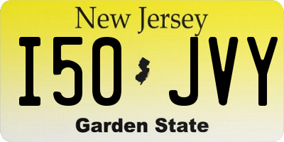 NJ license plate I50JVY