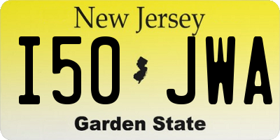NJ license plate I50JWA