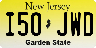 NJ license plate I50JWD