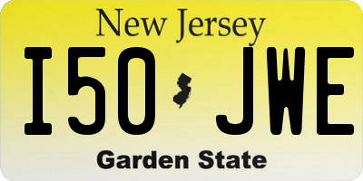 NJ license plate I50JWE