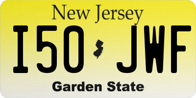NJ license plate I50JWF