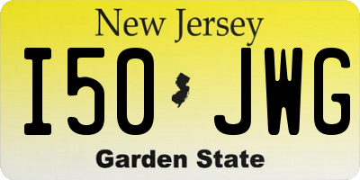 NJ license plate I50JWG