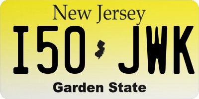 NJ license plate I50JWK