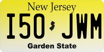 NJ license plate I50JWM