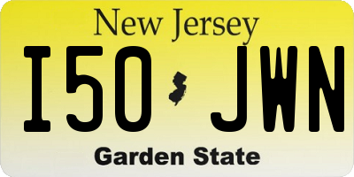 NJ license plate I50JWN