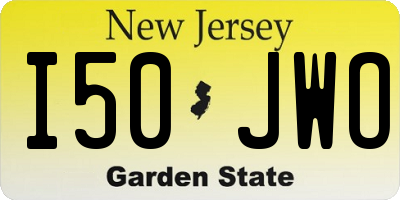 NJ license plate I50JWO