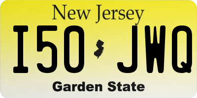 NJ license plate I50JWQ