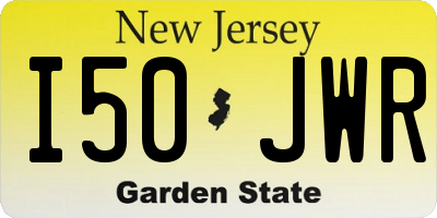 NJ license plate I50JWR